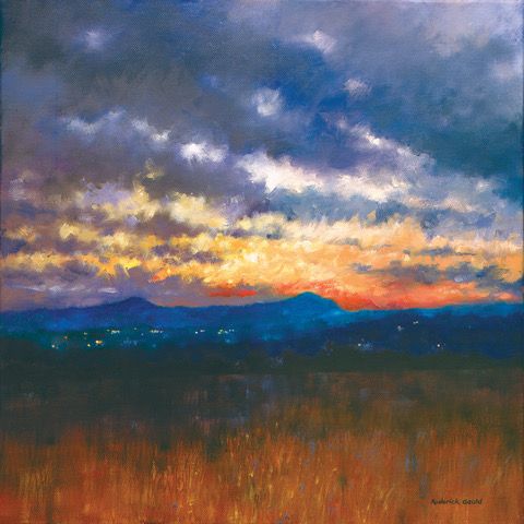 Lomond Harvest Sunset - oil - Roderick Gauld Lomond Harvest Sunset - oil - Roderick Gauld